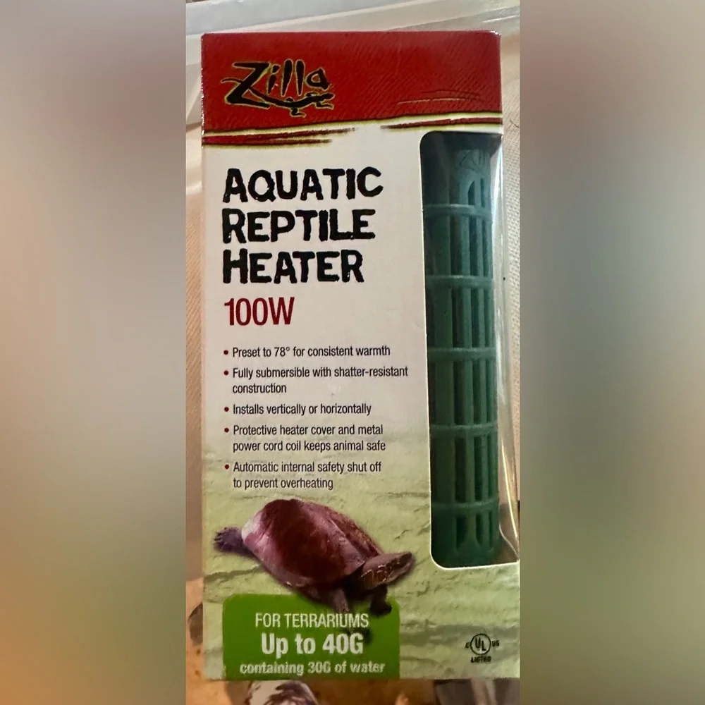 Zilla 2 Pack- Aquatic Reptile Heaters 100 Watts for Terrariums Up to 40 Gallons